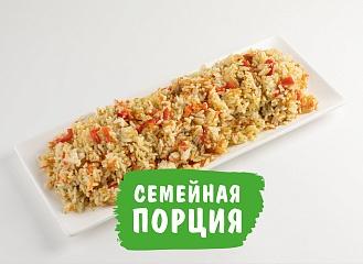 Рис с овощами и зеленым маслом На компанию